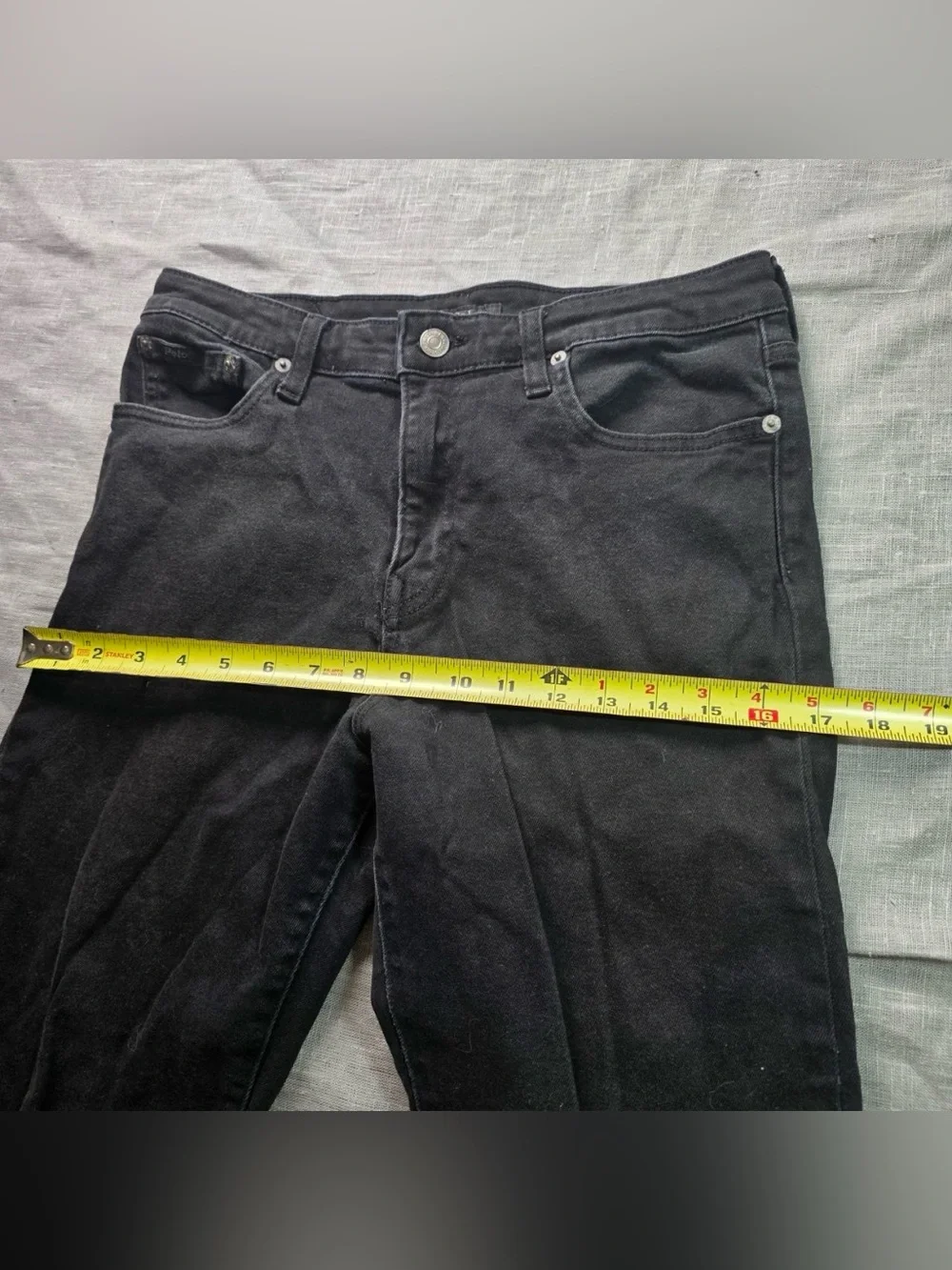 Polo Ralph Lauren Boys Size 20 The Hampton Straight Black Denim Jeans Pants